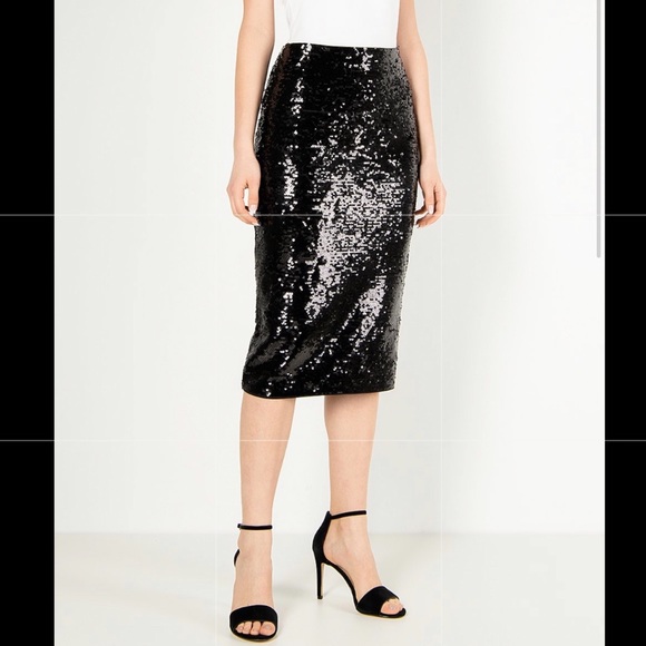 michael kors black sequin skirt